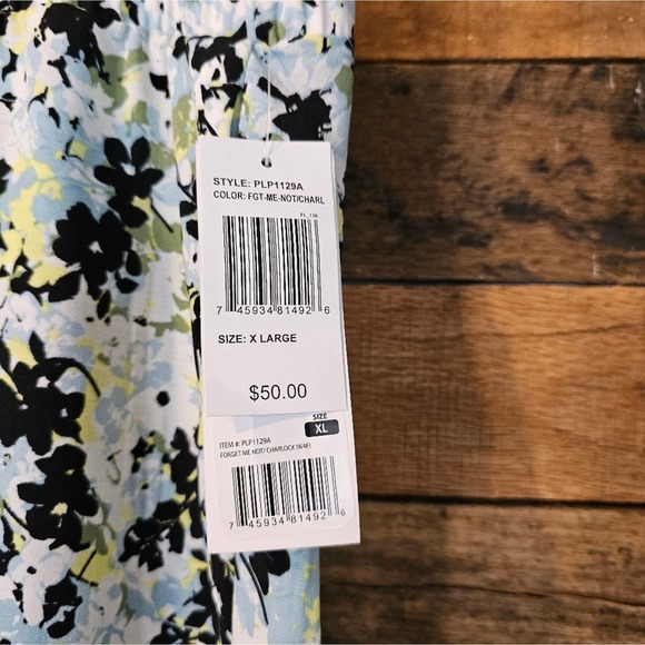 Peace & Pearl's women's forget me not floral Capri pants size xl - Picture 8 of 13